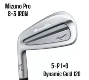 Mizuno Pro S-3 2025 Lefty Iron set 5-pw / Dynamic Gold 120 S200