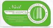 Acrylic False Nails Tips Kit - 500x Long Square Soft Gel False Press onto Nail Tips,Acrylic Artificial Fake Manicure, Reusable Nail Extensions for Home Salon