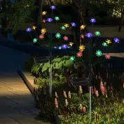 2Pack Shape LED Solar Lights Outdoor Garden Stake Lights Colorful Gradi