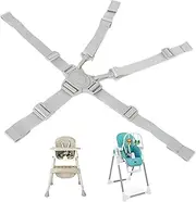 QIBZI Baby Stroller Safety Belts, Five Point Stroller Strap for Dining Chairs for Toddlers, Fixed Strap for Dining Chairs for Kids