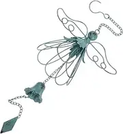 Yardwe Unique Cast Iron Wind Chime Vintage Angel Garden Bell Calming Sounds for Outdoor