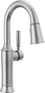 Delta 9984-DST Renaldi 1.8 GPM 1 Hole Pull-Down Bar/Prep Faucet - Lumicoat