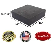 FoamRush 16" x 16" Charcoal High Density Upholstery Foam Wheelchair Cushion USA