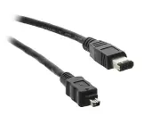 IEEE 1394 400 MBPS FIREWIRE 6-PIN TO FIREWIRE 4-PIN M/M CABLE BLACK LENGTH:42"