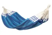 Verano Bright Blue Double Size 100% Cotton Camping Outdoor Hammock