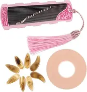 ERINGOGO 1 Set of Resin Finger Picks Storage Board Natural Look for String Instruments
