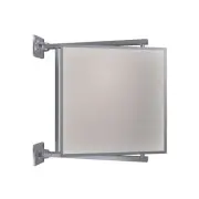 11" W x 11" H Pivot-N-Vue Double Hinged Mirror Square Polished Chrome