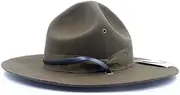 [DXCOO] Military Campaign Hat Drill Sergeant Instructor Mountie Ranger Hat 100% Wool