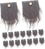Cabilock 48pcs Gnome Beards Set Artificial Dwarf Beards Wood Beads for Gnome Doll Decoration