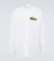 [Comme des Garcons Shirt] Comme des Garçons Shirt x Lacoste logo cotton poplin shirt UK 16,5 white