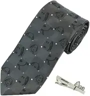 [Peanuts] PN914462 Charcoal & TB-003 Snoopy Necktie & Tie Clip Set, Gift, PN914462 Charcoal & TB-003, SNOOPY スヌーピーネクタイ タイピン プレゼント