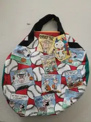 Vintage Charlie Brown Retro Color Scheme Rare Made In USA 100% Cotton Duffle