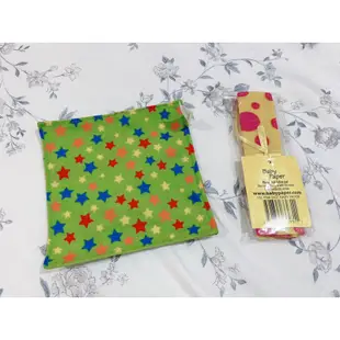 全新二手❤️嬰幼兒 美國Baby Paper寶寶響紙安撫方巾（草綠星星/桃紅普普）