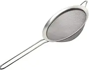 22 Cm Stainless Steel Flour Sieve, Fine Mesh Stainless Steel Strainers Kitchen Sieve Mesh Suitable for Quinoa, Tea, Soup, Sifting, Baking, Straining
