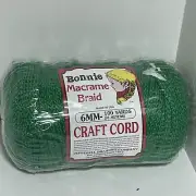 New Old Stock Vintage Bonnie Macrame Braid 6mm 100 Yard Pepperell Craft Cord