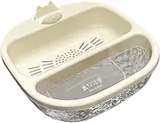 STARTIST Drain Fruit Plate Fruit Bowl Holder Home Decoration Stylish Lazy Snack Storage Tray Double Tier for Holdiay Farmhouse Potato