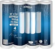 Ronaqua 1 Micron Sediment Water Filter Cartridge 10"x2.5", NSF Certified, 4-Layer Filtration for any 10-inch RO Units & Whole House Systems, Compatible with Culligan P5, AP110, WHKF-GD05, 4 Pack