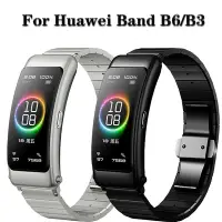 在飛比找Yahoo!奇摩拍賣優惠-適用於華為B7 TalkBand B6 B3錶帶不鏽鋼錶帶手