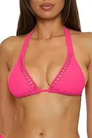 [BECCA] Women's Modern Edge Triangle Bikini Top, Adjustable, Tie Back, Swimwear Separates