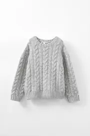 [Cotton On Kids] Cotton On Kids - Lucy Cable Jumper - Grey marle 3-4 GREY MARLE