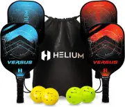 Versus Pickleball Set,Honeycomb Core Paddles,Graphite Face,4 Balls &Bag Included