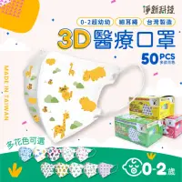 在飛比找momo購物網優惠-【淨新】0-2歲超幼幼 兒童3D立體醫療用口罩(50入/盒 