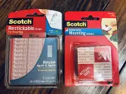 (2) NEW Scotch Mounting Squares / Strips