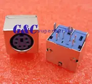 10PCS 6PIN FEMALE PCB MOUNT PS2 JACK mouse keyboard plug connector NEW (Purple)