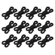 68pcs Iron Sewing Hooks and Eye Closures 19mm Long for Bra Trousers, Black