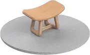 Solid Wood Meditation Stool, Chinese Zen Meditation Stool, Mortise and Tenon Craft Kneeling Stool, Black Walnut Solid Wood Meditation Stool, Compact and Portable,B and Cushion