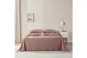 Natural Home Flax Linen Sheet Set Rose Gold (Single, King Single, Double, Queen, King, Super King)