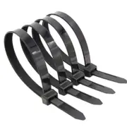 250X Cable Ties Zip Ties Nylon UV Stabilised Black Cable Tie