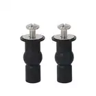WELL NUTS WC TOILET SEAT HINGES BLIND HOLE FIXINGS RUBBER PAIR TOP FIX WELLNUT