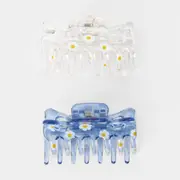 2 Pack Daisy Claw Hair Clips