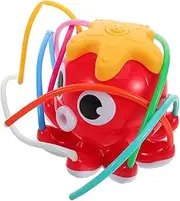 Kisangel Water Spray Octopus Water Sprinkler for Water for Water Play for Summer Water Backyard Sprinkler Water Plastic Red
