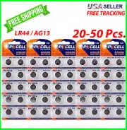 LR44 Button Cell 1.5V Alkaline Batteries AG13 A76 Watch Toy Calculator 10-50pc