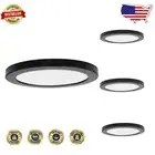 Elegant Black LED Flush Mount Light from ModPLUS Collection - Easy Installation