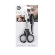 2Pcs Beard Mustache Scissors Comb Nose Hair Trimming Travel Grooming Kit CR