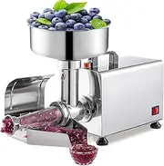 Electric Tomato Strainer Machine, with Filter, Adjustable Chute, Stainless Steel Tomato Squeezer Food Milling Press Machine, Sauce Maker, Food Squeezer for Canning Tomato Purees, Sauces