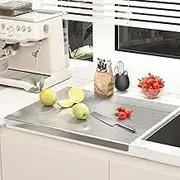 Dsocool Stainless Steel Cutting Boards for Kitchen, 2 cm Thickness Cutting Boards, Heavy Duty Baking Board with Lip for Meat, Fruits, Vegetables, Bread, and Baking Large-sized Cutting Boards (60×40cm)