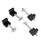4PCS Tool Box Tie Down Tether J Hooks Aluminium Alloy Black For Pickup Truck