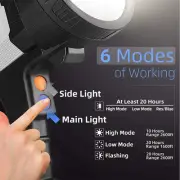 High Power Searchlight with Side Light USB Rechargeable LED Flashlight Camping H