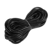 Faux Leather Cord Round Leather String, 3mm x 10m, Black
