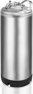 New 5 Gallon Ball Lock Keg, Stainless Steel Beer Keg with Single Handle for Draft, Homebrew and Craft Beer
