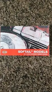 2012 Harley Davidson SOFTAIL MODELS Owner's Operators Manual Prestine