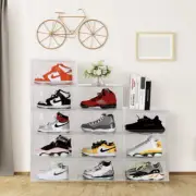 Suptsifira Shoe storage box 12 Packs Shoe Boxes Clear Plastic StackableShoes