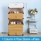 4 Tier Cube DIY Shoe Cabinet Rack Storage Portable Stackable Organiser Stand