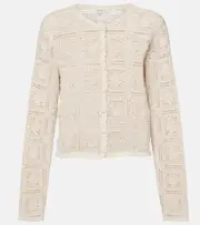[Frame] Frame Crochet cotton cardigan AU 14 white