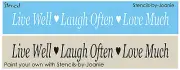 3" x 24" Country Stencil Live Well Laugh Often Love Much Hearts Family DIY Signs