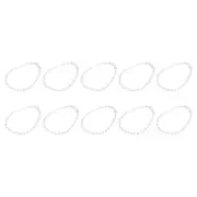 4.72" Ball Bead Chains with Connectors for Key Chains DIY Crafts, 36Pcs White